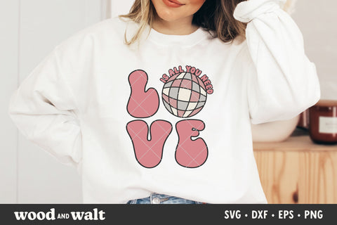 Love Is All You Need SVG | Groovy Valentine SVG SVG Wood And Walt 