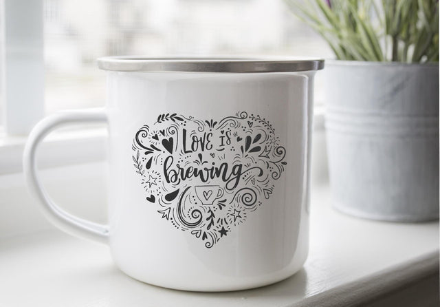 Love is Brewing Heart SVG Ikonart Design Shop 
