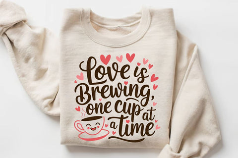 Love is brewing, one cup at a time Sublimation Design Sublimation Regulrcrative 