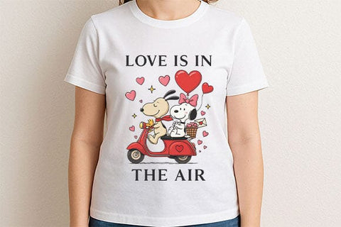 Love Is In The Air PNG Cute Valentine Dog Scooter Design SVG BillahCrafts 