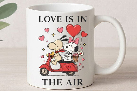 Love Is In The Air PNG Cute Valentine Dog Scooter Design SVG BillahCrafts 