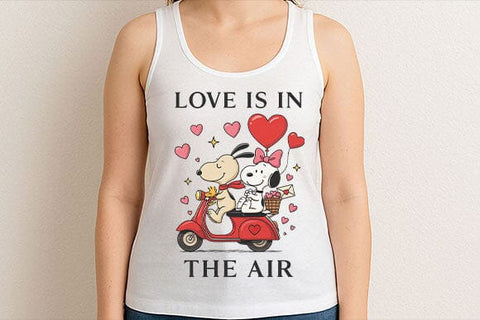 Love Is In The Air PNG Cute Valentine Dog Scooter Design SVG BillahCrafts 