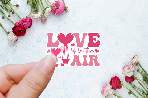 Love is in the Air - Valentine Stickers Sublimation CraftLabSVG 