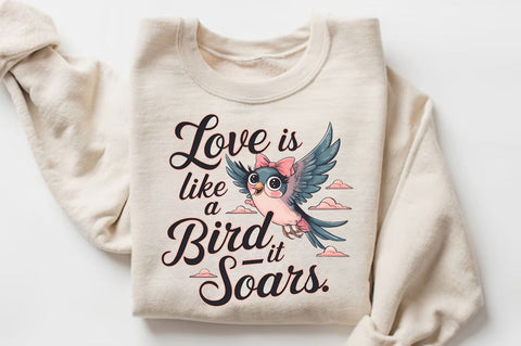 Love is like a birdit soars Sublimation Design Sublimation Regulrcrative 