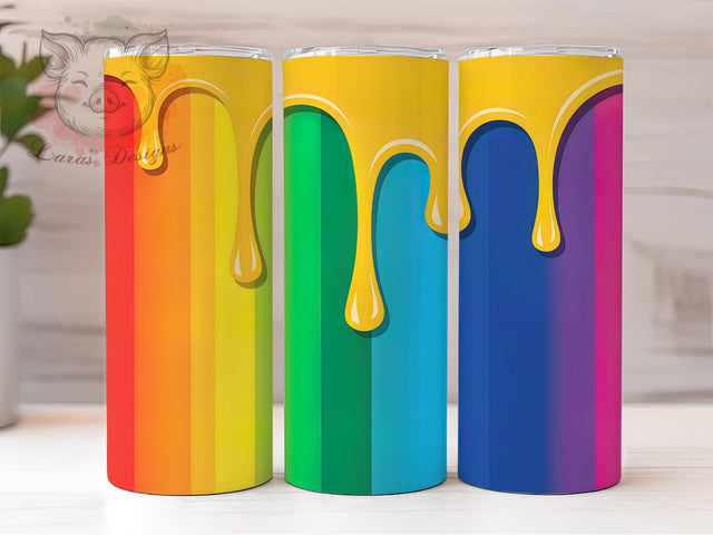 Love Is Love Colorful Rainbow Pride Tumbler, LGBTQ Tumbler Design, Rainbow Tumbler Wrap, 20oz Pride Sublimation, Love Is Love Tumbler, Equality Tumbler Wrap, Colorful Pride Tumbler Sublimation Lara' s Designs 