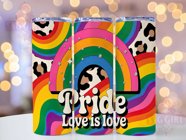 Love is Love Rainbow Pride Tumbler, LGBTQ+ Pride Tumbler, Rainbow Pride Wrap, 20oz Rainbow Tumbler, Pride Love Tumbler, LGBTQ+ Support Tumbler, Equality Tumbler Sublimation SvggirlplusArt 