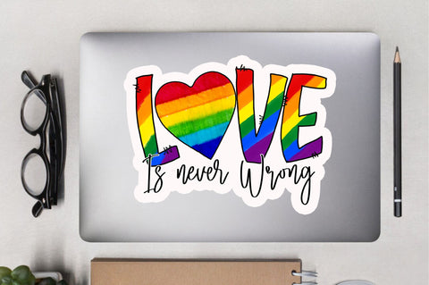 Love is never Sticker Design Sublimation Regulrcrative 
