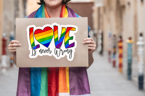 Love is never Sticker Design Sublimation Regulrcrative 