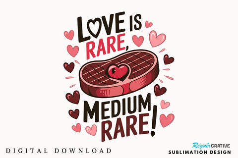 Love is rare medium rare Sublimation PNG Design Sublimation Regulrcrative 