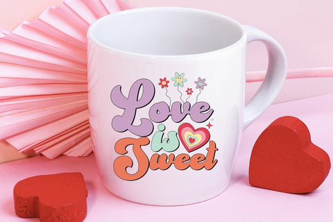 Love is Sweet PNG, Retro Valentine Sublimation Sublimation CraftLabSVG 