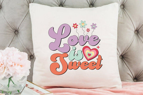 Love is Sweet PNG, Retro Valentine Sublimation Sublimation CraftLabSVG 