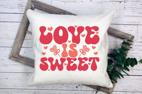 Love is Sweet - Retro Valentine's Day SVG SVG CraftLabSVG 