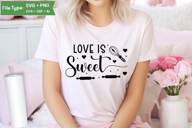 Love Is Sweet SVG Design, Funny Kitchen SVG Design, Valentine Kitchen SVG Design, SVGs,Quotes and Sayings,Food & Drink,On Sale, Print & Cut SVG DesignPlante 503 