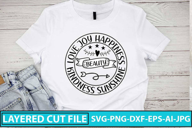 Love Joy Happiness Beauty Kindness Sunshine SVG Cut File SVG Syaman 