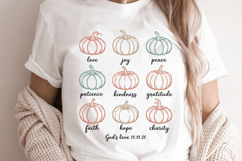 Love Joy Peace Patience Kindness Gratitude Faith Hope Charity God's Love 11.11.21 SVG Angelina750 