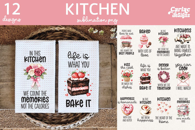Love Kitchen Towel Sublimation Bundle Sublimation Carla C Designs 