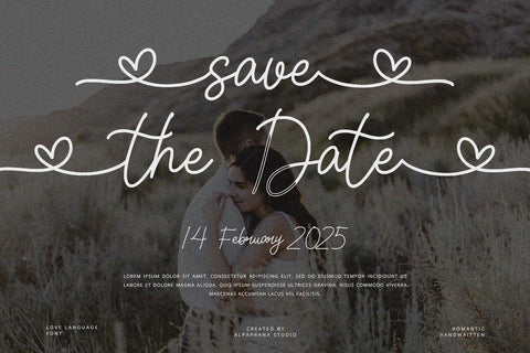 Love Language - Handwritten Font Font Alpaprana Studio 