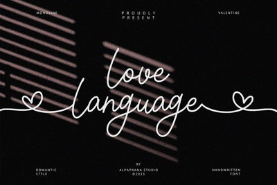 Love Language - Handwritten Font Font Alpaprana Studio 