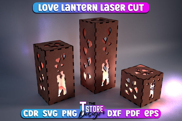 Love Lantern SVG | Lantern Design | Paper Cut SVG | Love Design SVG The T Store Design 