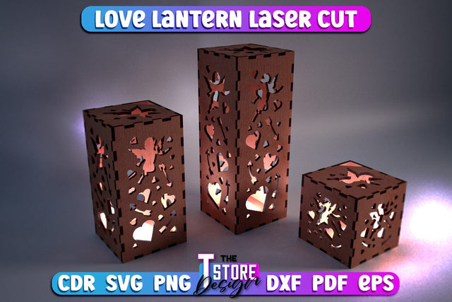 Love Lantern SVG | Lantern Design | Paper Cut SVG | Love Design SVG The T Store Design 