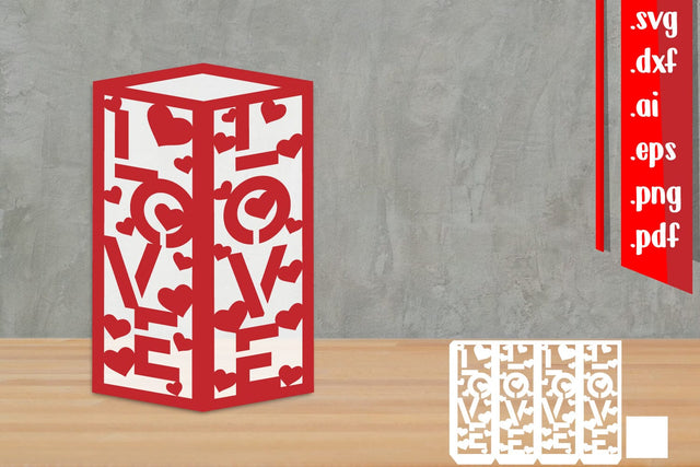 Love Lantern | Valentine Lantern Papercut 3D Paper zafrans studio 