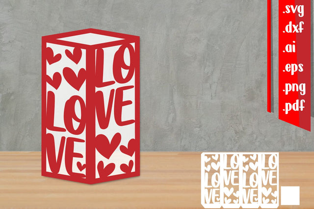 Love Lantern | Valentine Lantern Papercut 3D Paper zafrans studio 