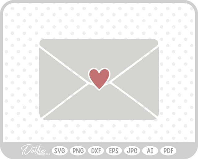 Love Letter Envelope SVG DottieDigitals 