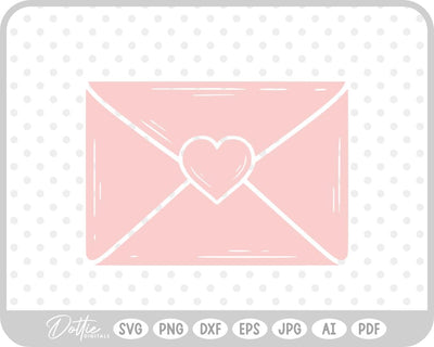 Love Letter Envelope SVG DottieDigitals 