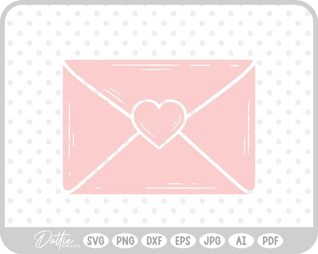 Love Letter Envelope SVG DottieDigitals 