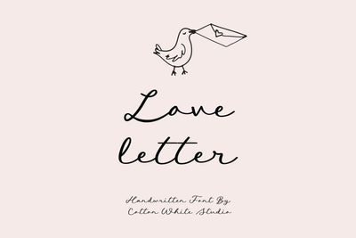 Love Letter Font Cotton White Studio 