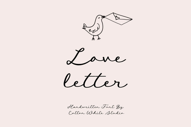 Love Letter Font Cotton White Studio 