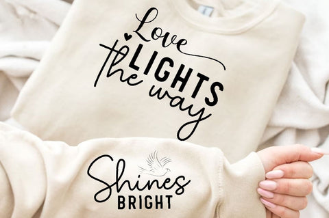 Love Lights the Way Sleeve SVG Design, Christian Sleeve SVG, Faith SVG Design, Jesus Sleeve SVG SVG Regulrcrative 