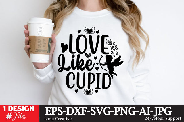 Love Like Cupid SVG Cut File, Valentine's Day T-shirt Design,Happy Valentine's Day ,Valentine's Day Sublimation SVG Insomnia Std 