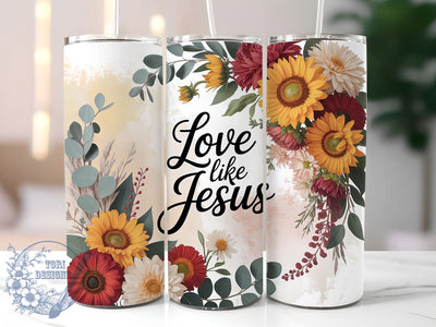 Love Like Jesus 20oz Tumbler, Christian Faith Sublimation PNG, Inspirational Religious Design, Faith Based Tumbler Wrap, 20oz Christian Sublimation, Spiritual Quote PNG, Motivational Jesus Wrap Sublimation ToriDesigns 