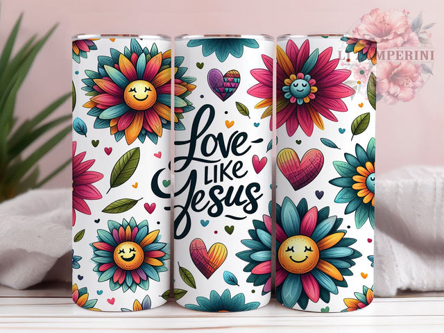 Love Like Jesus 20oz Tumbler Wrap PNG, Christian Tumbler PNG Sublimation Design, Straight & Tapered Tumbler Wrap, Instant Digital Download Sublimation Li Zamperini 