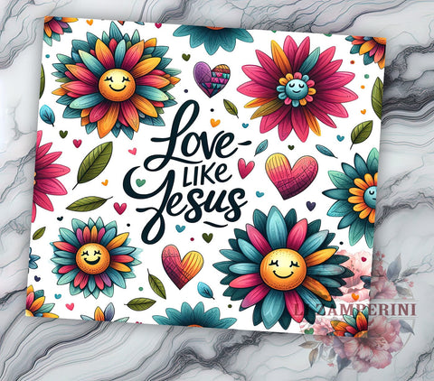 Love Like Jesus 20oz Tumbler Wrap PNG, Christian Tumbler PNG Sublimation Design, Straight & Tapered Tumbler Wrap, Instant Digital Download Sublimation Li Zamperini 