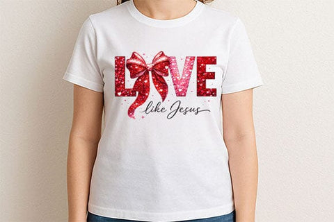 Love Like Jesus PNG | Christian Valentine Sublimation Design SVG BillahCrafts 