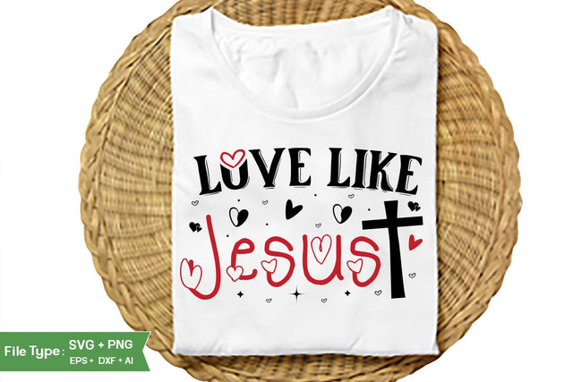 Love Like Jesus Round Sign SVG,, Valentine's Day Round Sign SVG, Valentine's Day SVG PNG, SVGs, Food & Drink, Print & Cut, Quotes and Sayings SVG DesignPlante 503 