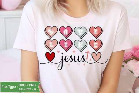 Love Like Jesus SVG Design, Valentine Day SVG Design, SVGs, Food & Drink, Print & Cut, Quotes and Sayings SVG DesignPlante 503 