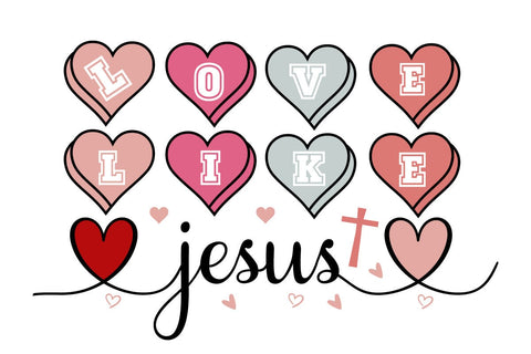 Love Like Jesus SVG Design, Valentine Day SVG Design, SVGs, Food & Drink, Print & Cut, Quotes and Sayings SVG DesignPlante 503 