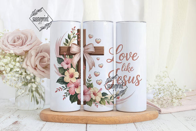 Love Like Jesus Tumbler Wrap Sublimation sassyprint 