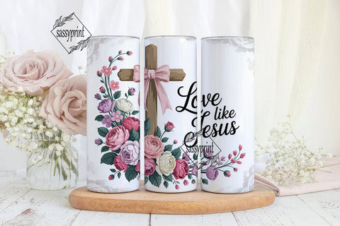 Love Like Jesus Tumbler Wrap Sublimation sassyprint 