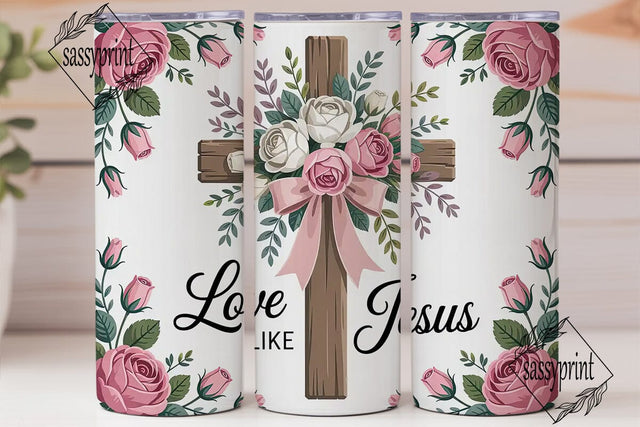 Love Like Jesus Tumbler Wrap Sublimation sassyprint 