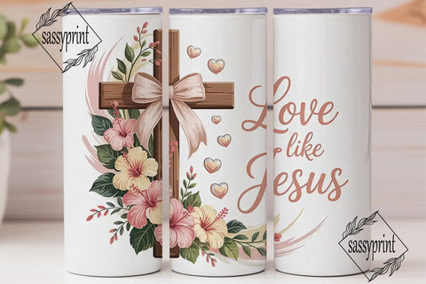 Love Like Jesus Tumbler Wrap Sublimation sassyprint 