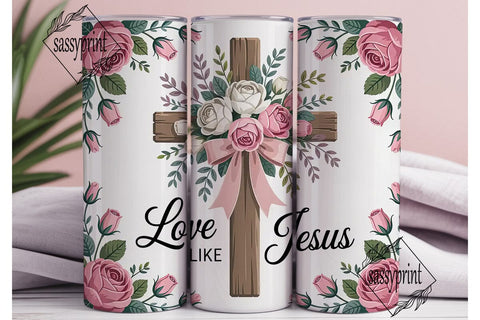 Love Like Jesus Tumbler Wrap Sublimation sassyprint 