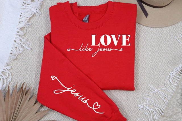 Love Like Jesus White Sleeve svg Design SVG Creativeart88 