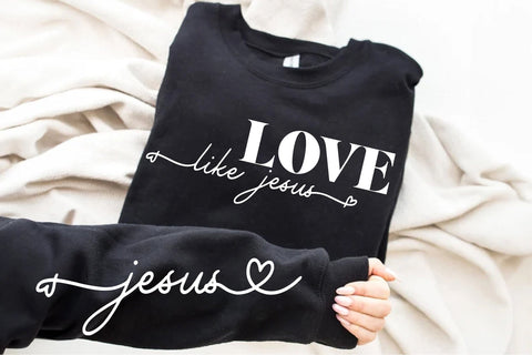 Love Like Jesus White Sleeve svg Design SVG Creativeart88 