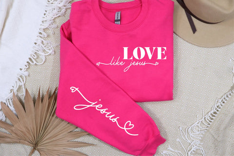 Love Like Jesus White Sleeve svg Design SVG Creativeart88 