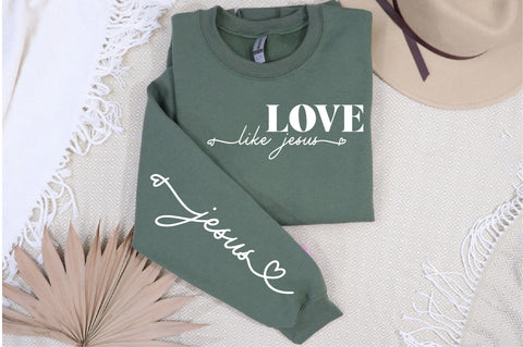 Love Like Jesus White Sleeve svg Design SVG Creativeart88 