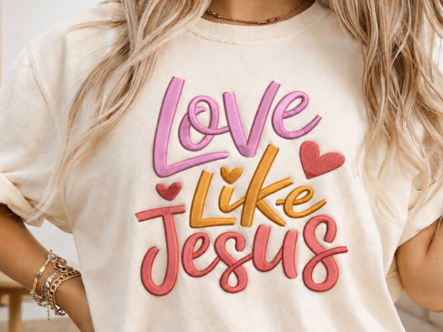 Love Liked Jesus embroidery design, 4 sizes , Christian embroidery , Jesus embroidery , Faith embroidery , God embroidery , Pray embroidery Embroidery/Applique DESIGNS DesignDestine 